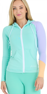 Pacer Hooded L/S Rashie Teal