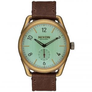 C39 Leather Brass/Green Crystal/Brown