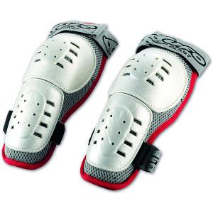 Long Knee Guards Kids White/Red