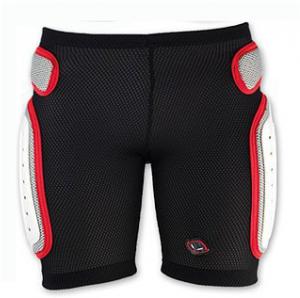 Padded Plastic Shorts White/Red