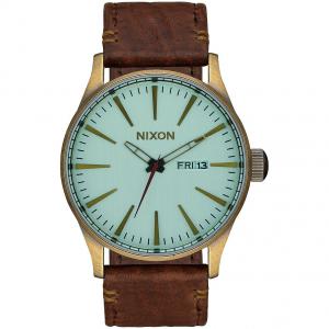 Sentry Leather Brass/Green Crystal/Brown