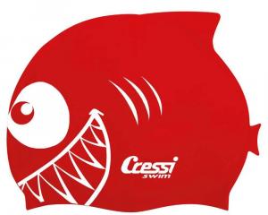 Silicone Kids Cap Shark Red