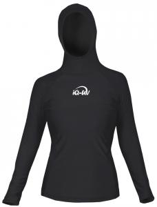 UV Hooded Shirt Beach & Water L/S Black