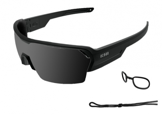 Ocean Sunglasses Race Matte Black With Smoked Lens